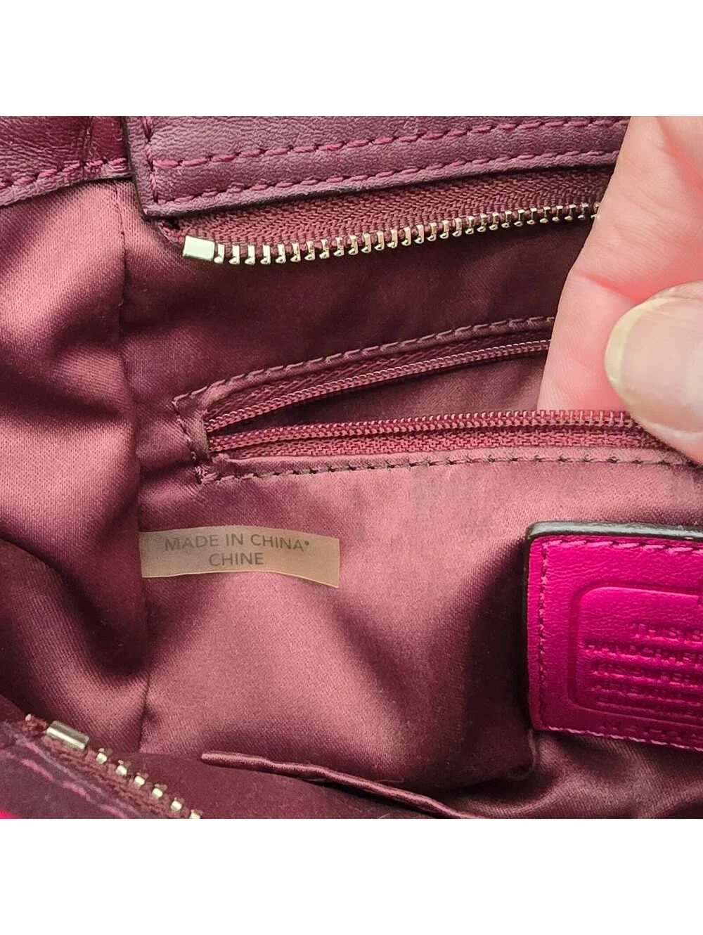 COACH Y2K Colorblock Mixed Media Mini Tote  Suede Quilted Leather